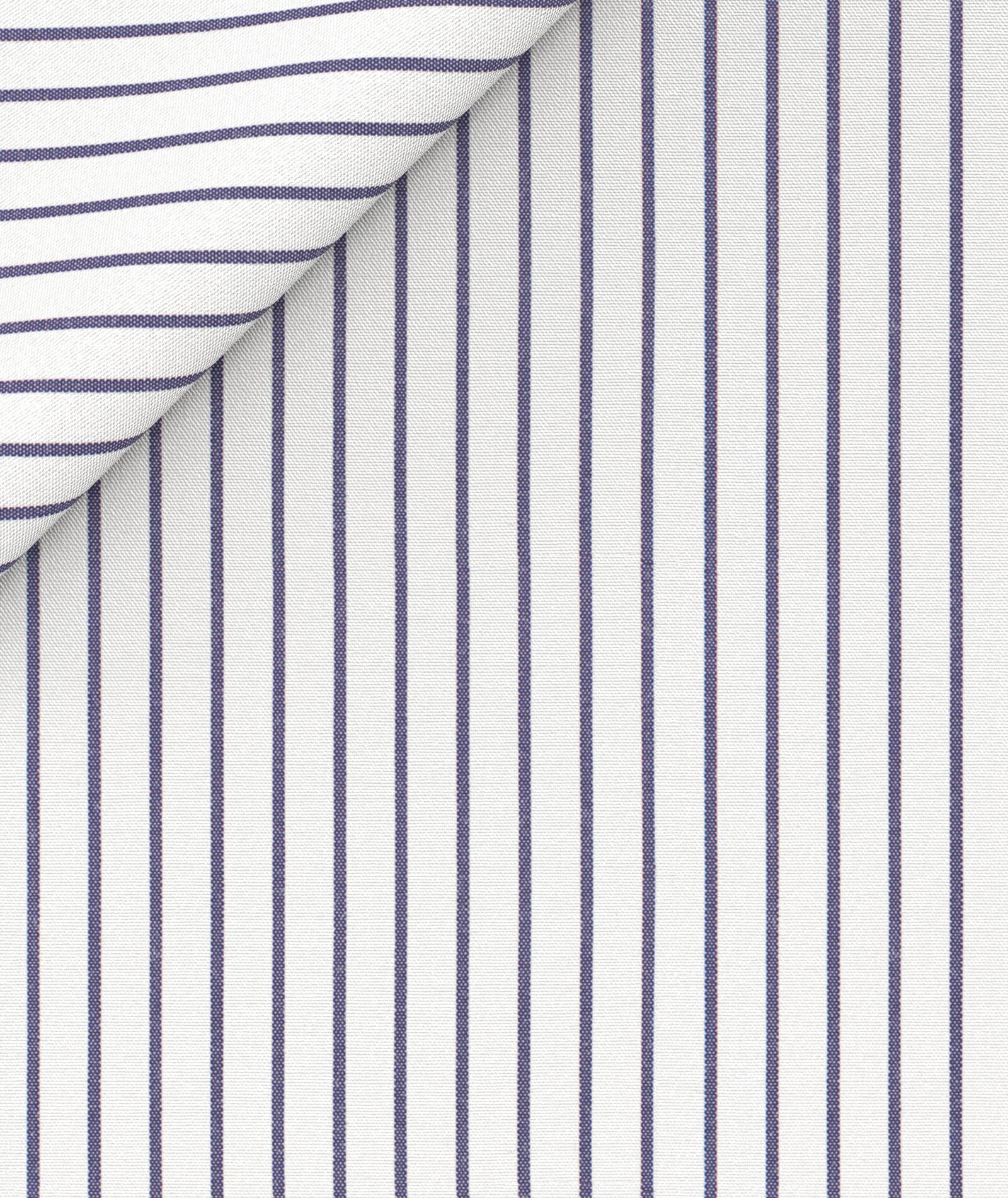 white blue striped in cotton poplin
