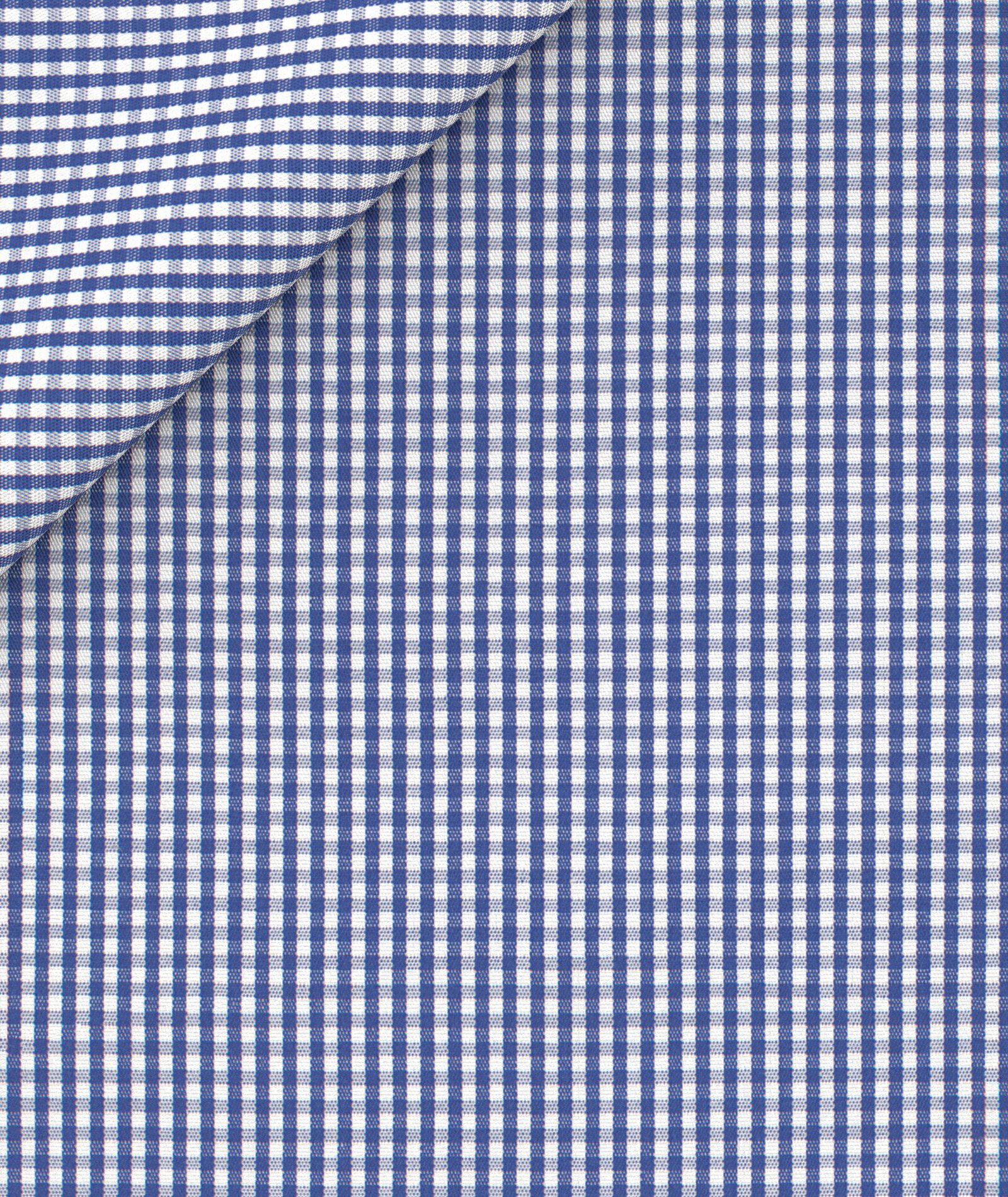 azul claro en popelín de algodón microcuadriculado