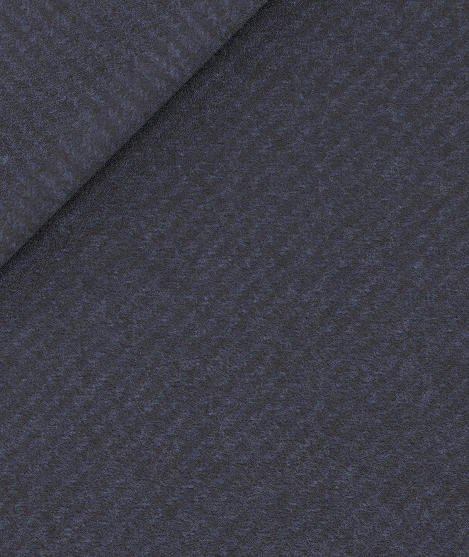 blu scuro in twill di lana
