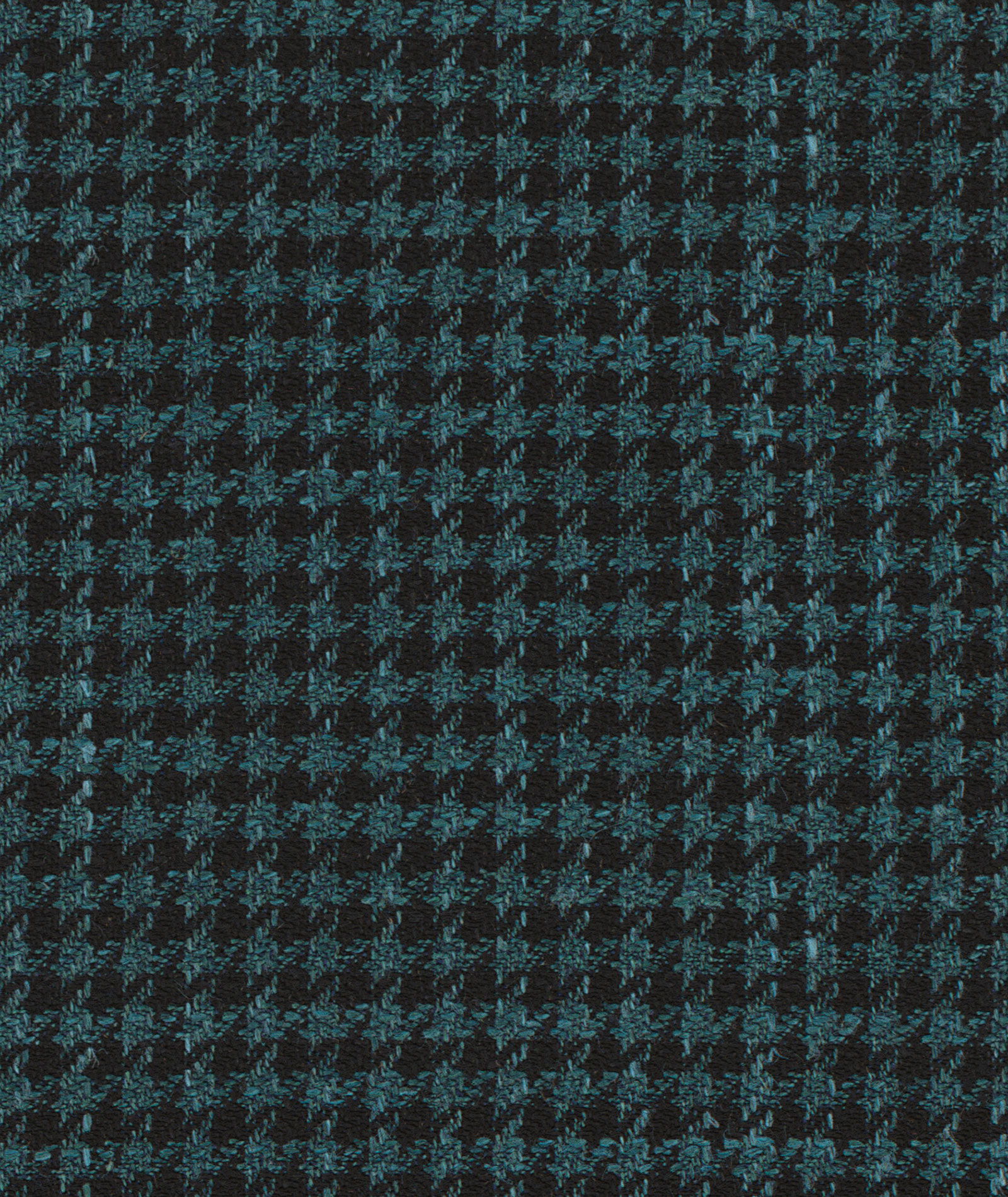 green and black houndstooth wool-silk-linen