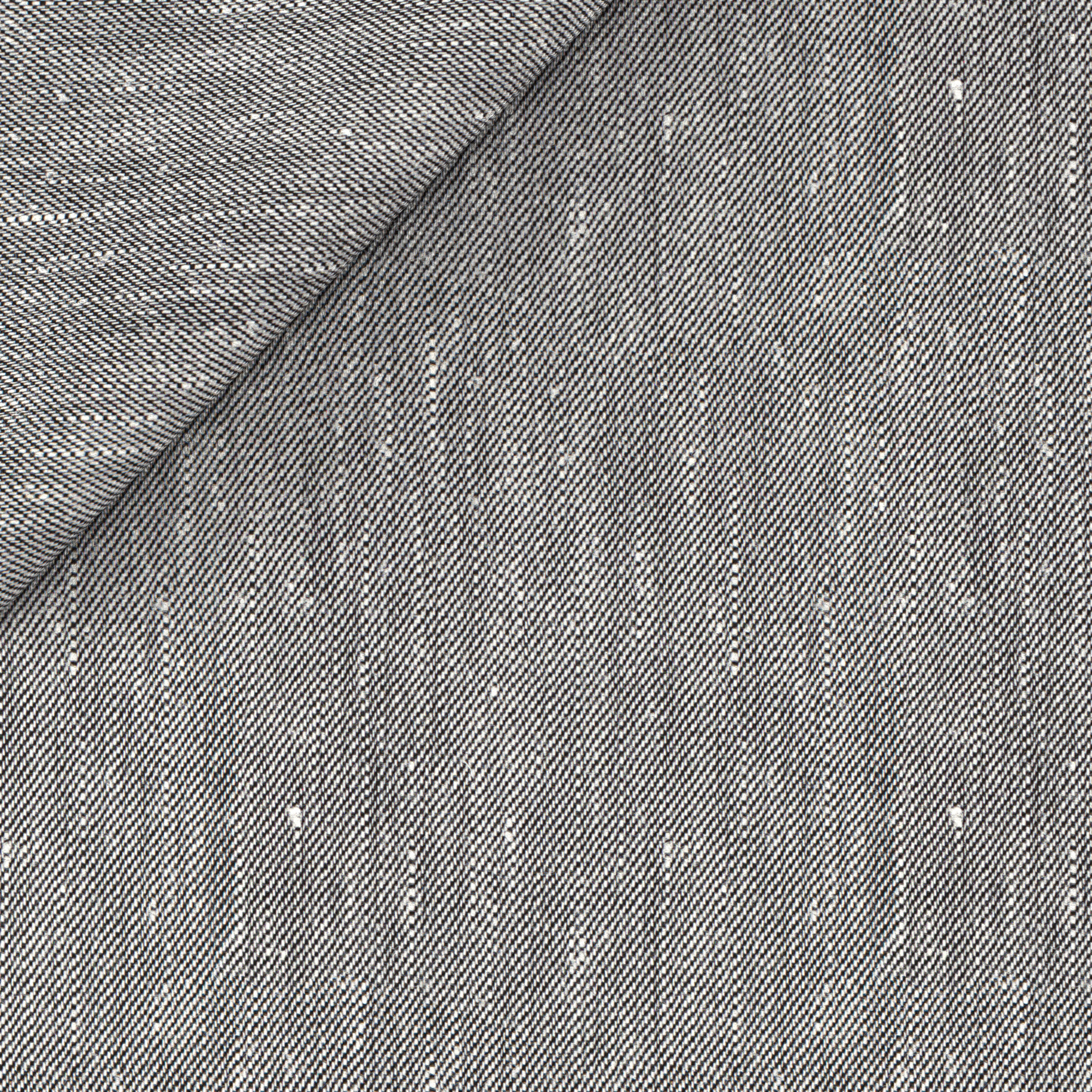 twill lino lana grigio effetto denim