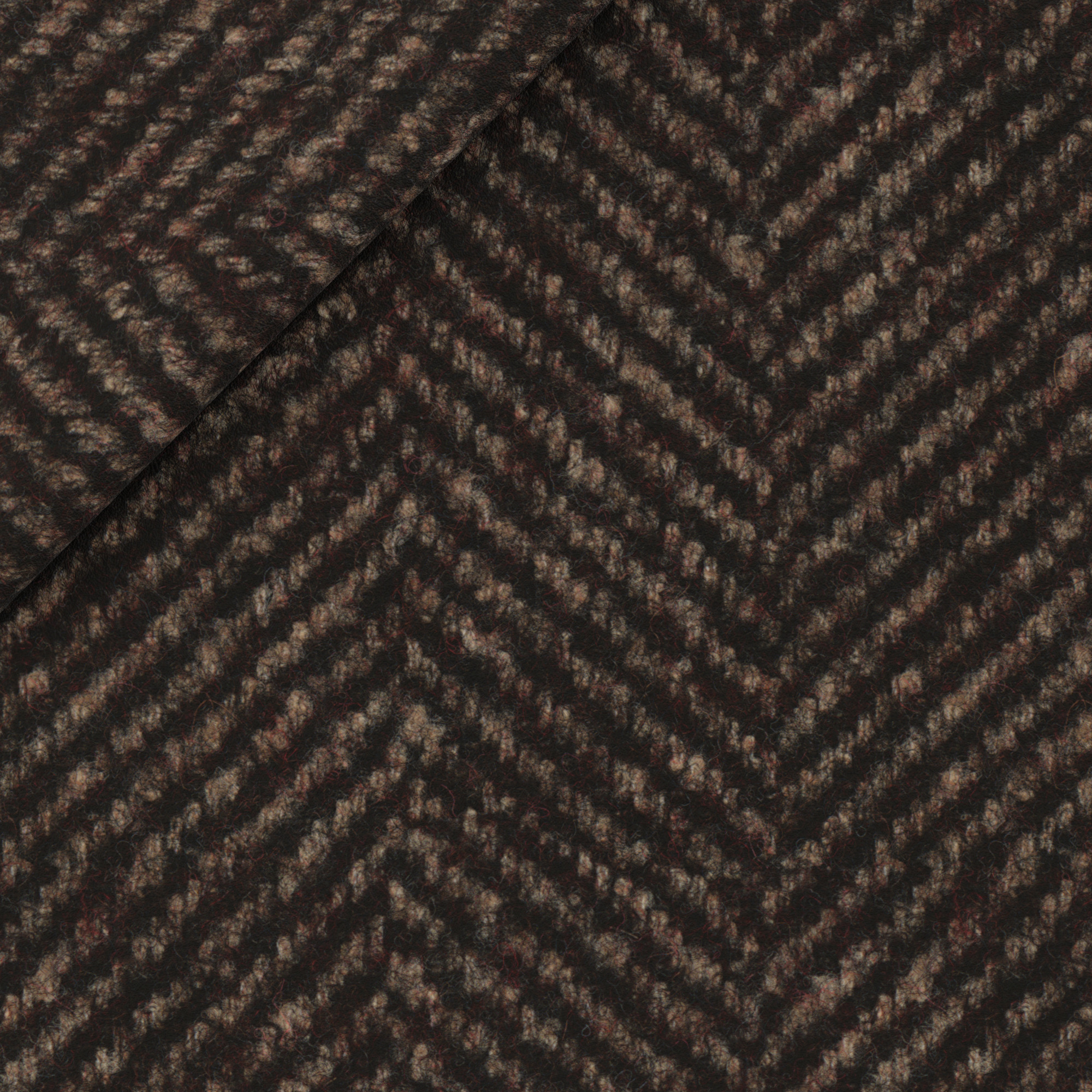 Brown baby alpaca herringbone