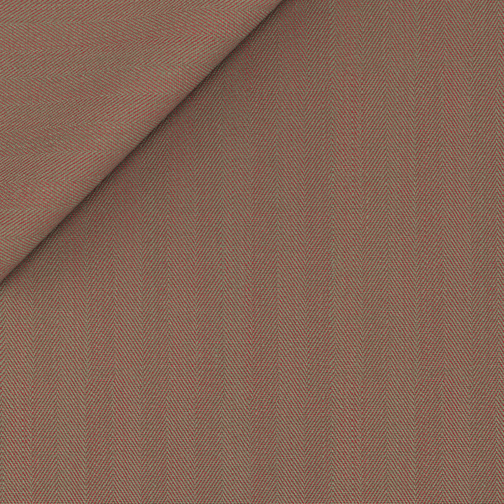 lana solaro spigato khaki e rosso