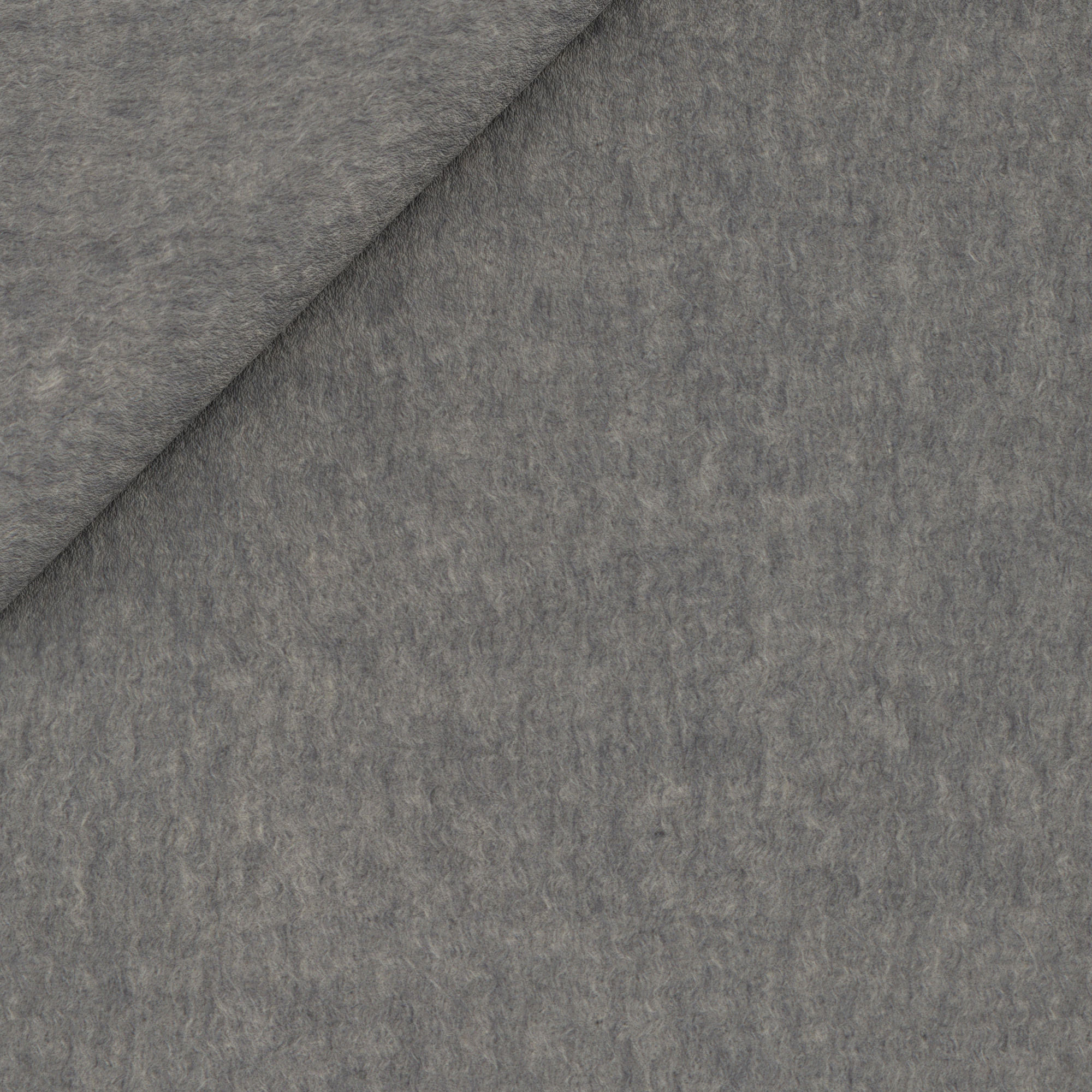 Cappotto a pelo in yak grigio