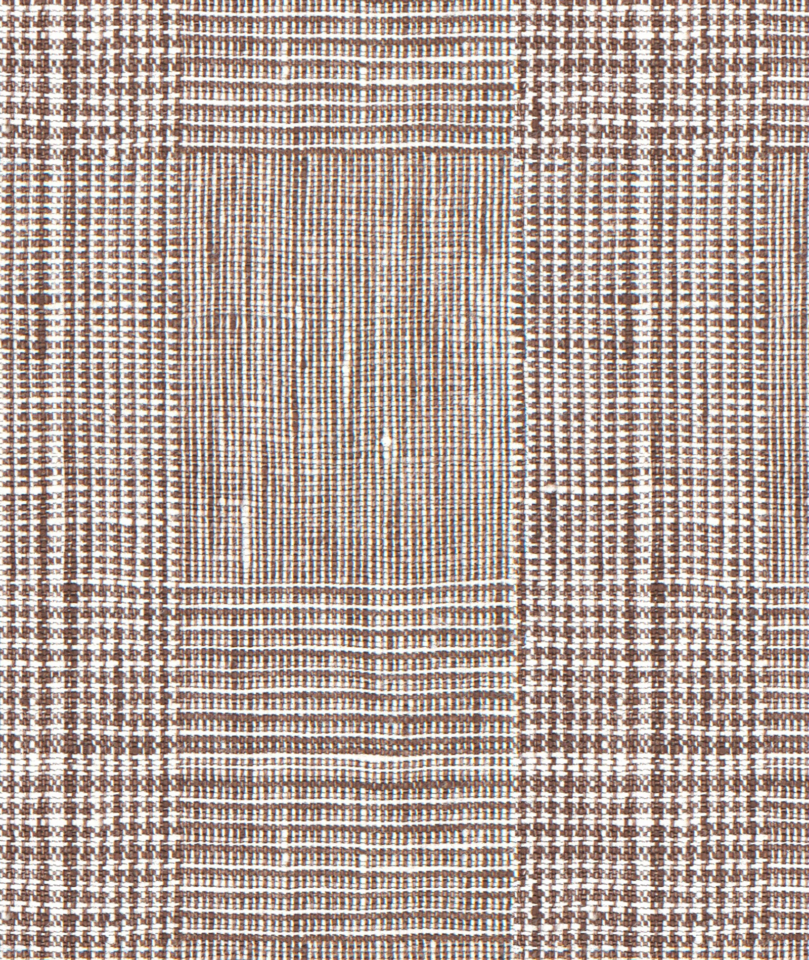 brown and white Prince of Wales check linen