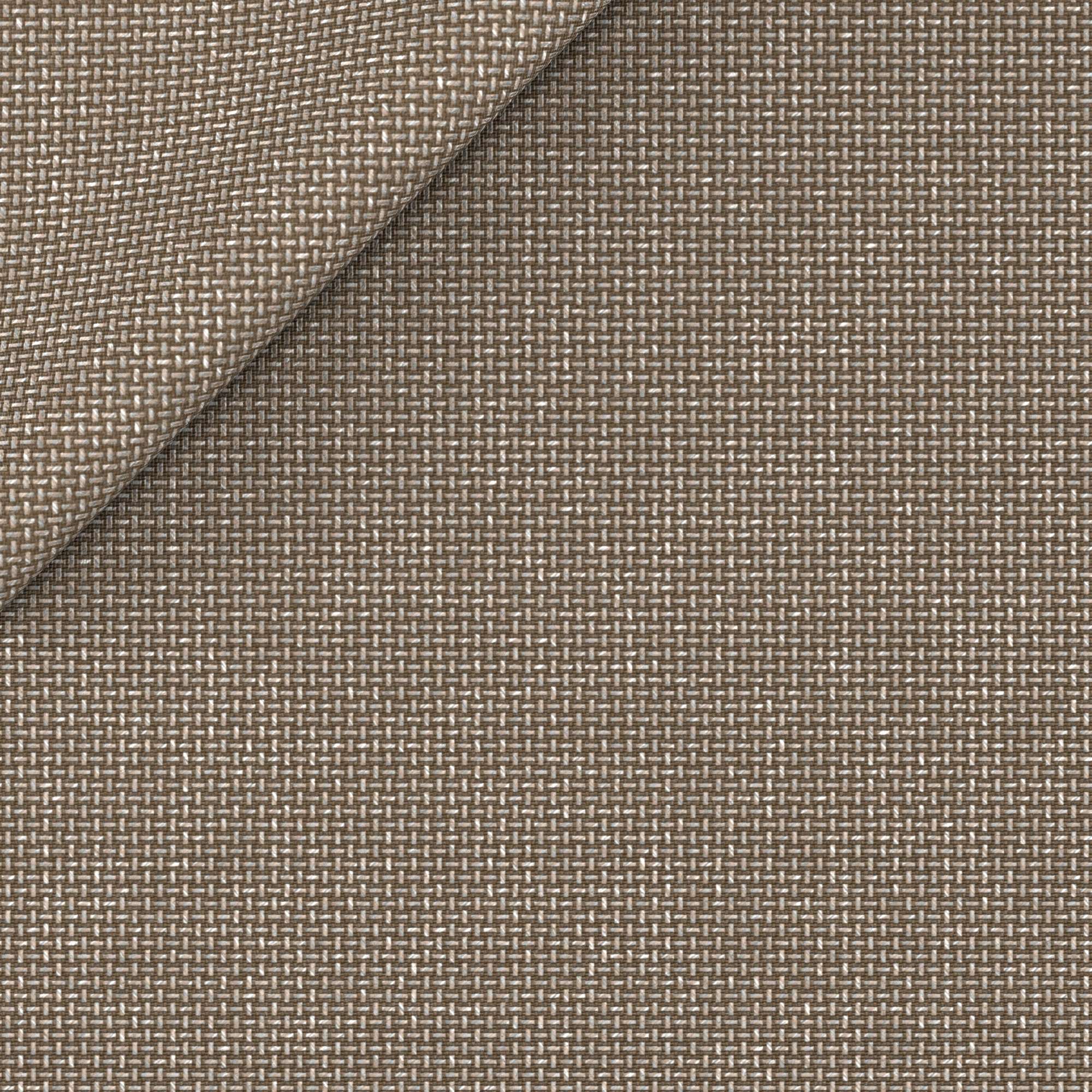 Hopsack natural stretch marrón