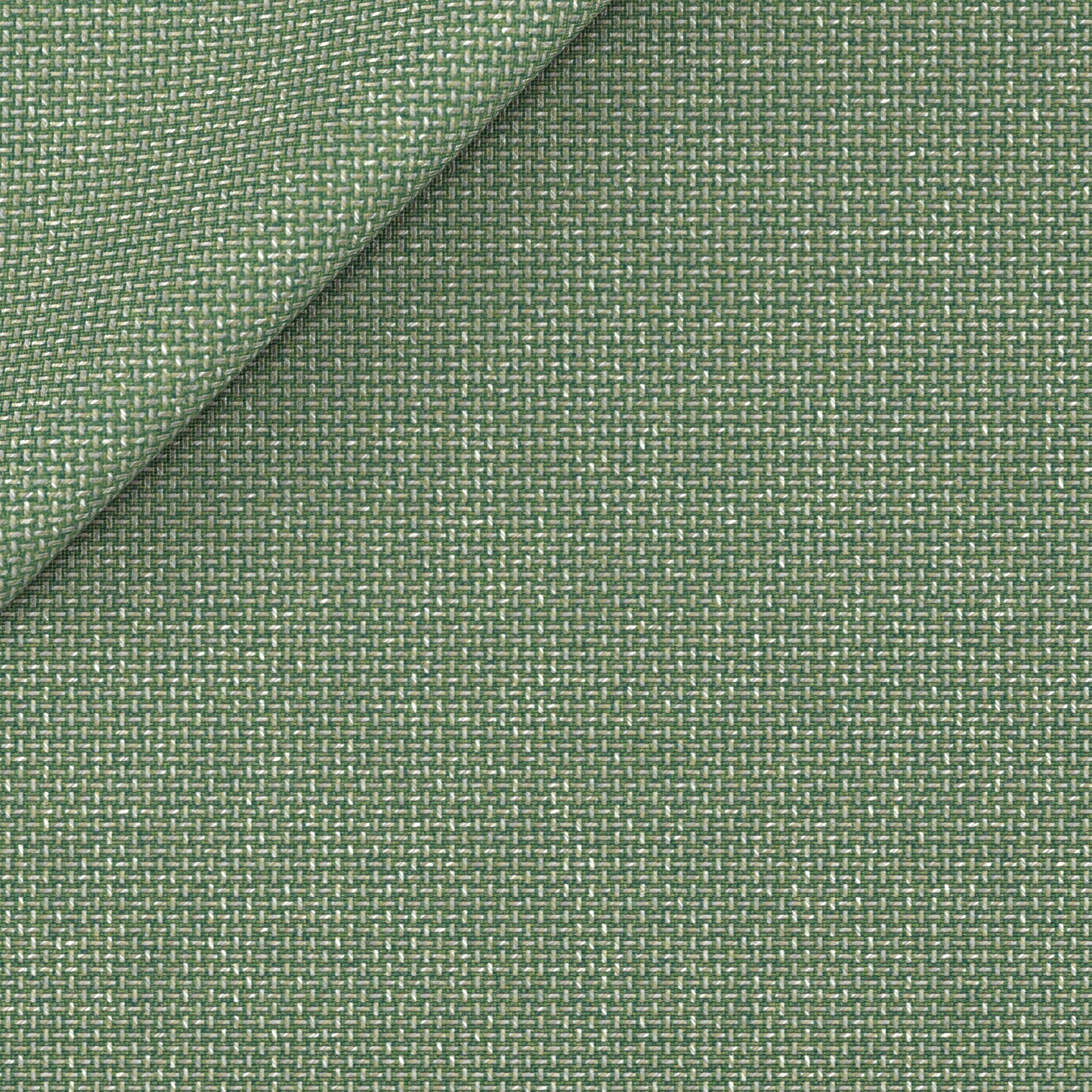 Hopsack naturel stretch vert