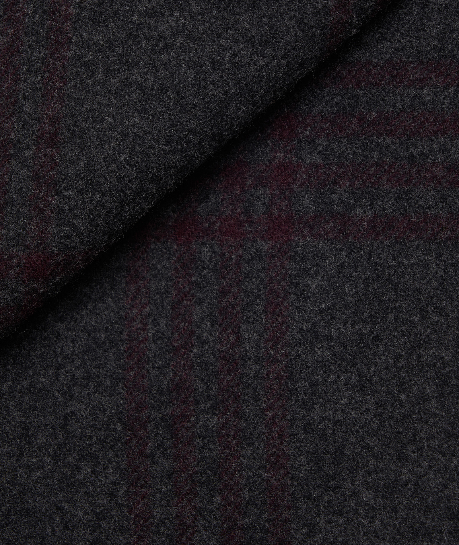 Grigio e bordeaux finestrato in lana