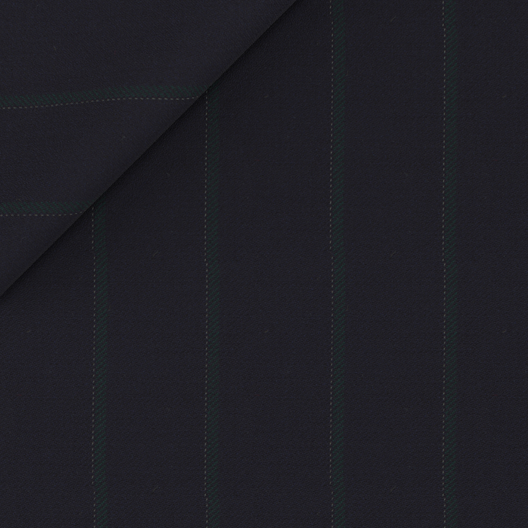 Gessato verde su fondo blu navy