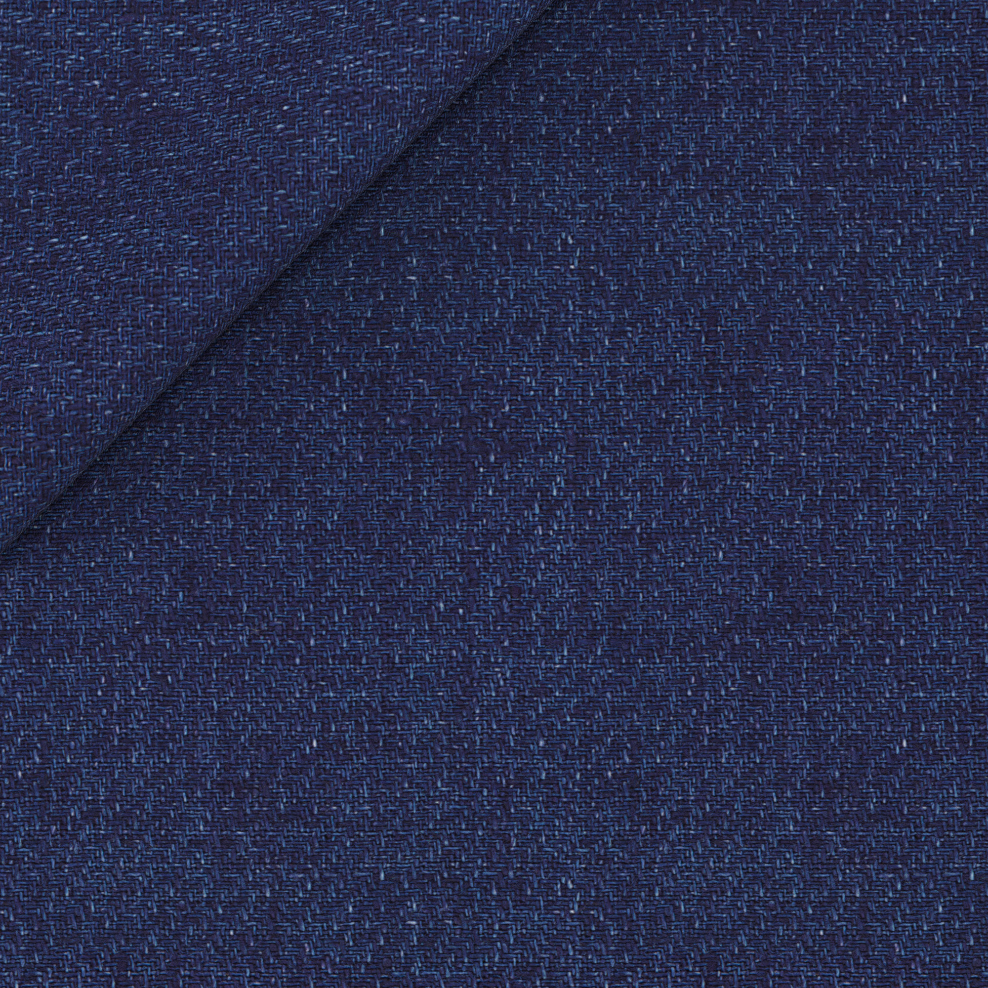 lin à micro-motifs en biais bleu denim